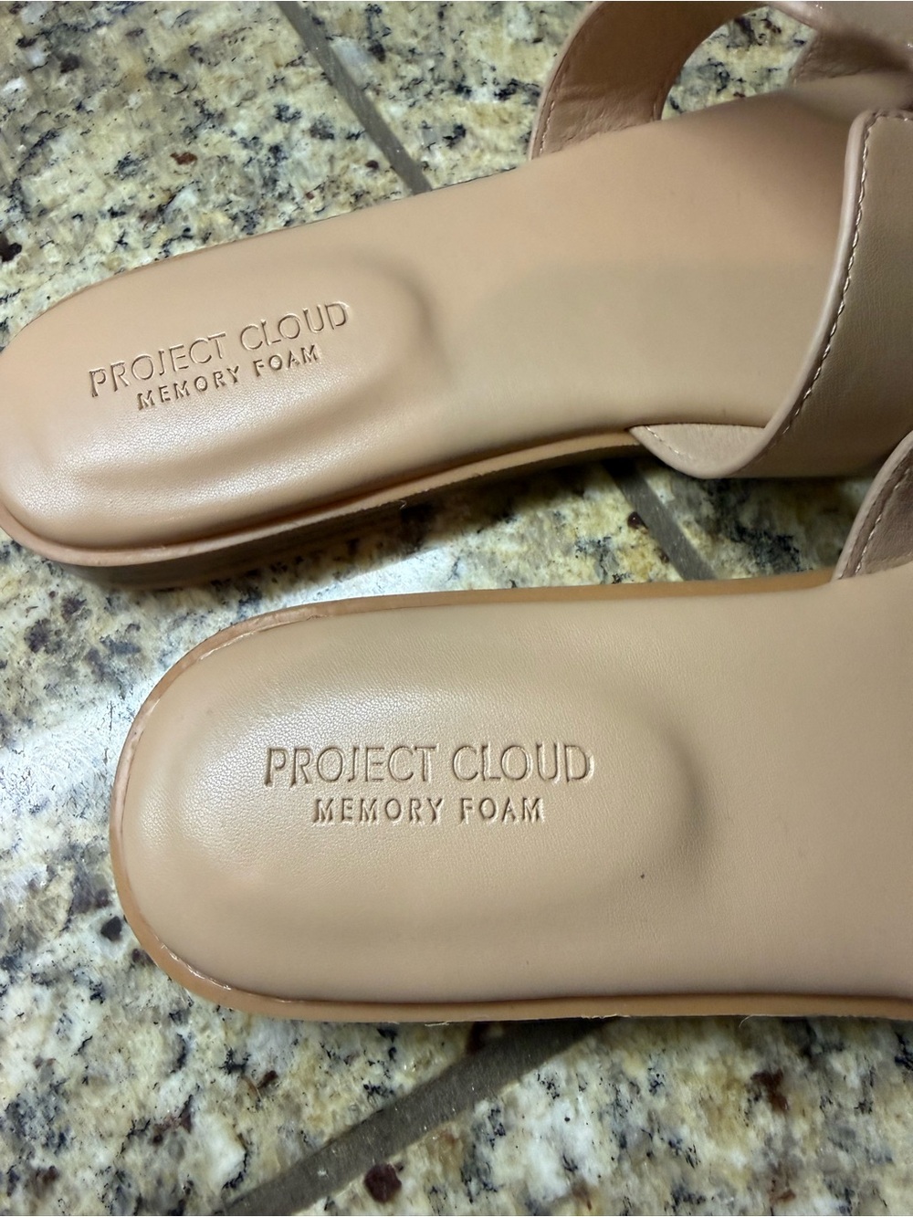 Women's Slide Sandals in Neutral Tan - Smooth Open-Toe Comfort - Picture 2 of 6